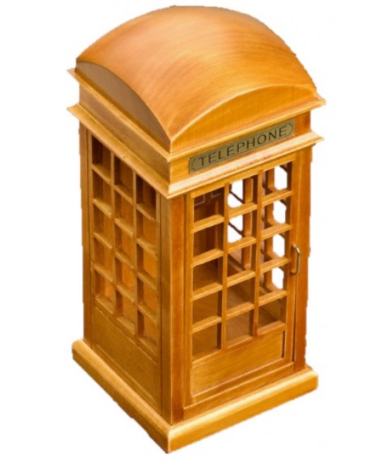 木質 仿真電話亭 音樂盒 MUSIC BOX